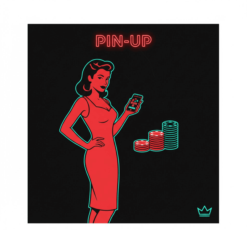Pin Up Casino Vintage Poster
